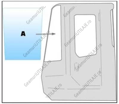 Geam utilaj Daewoo / Parbriz utilaj Daewoo  MEGA -5