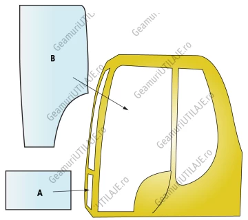 Geam utilaj / Parbriz utilaj Komatsu PC05-07