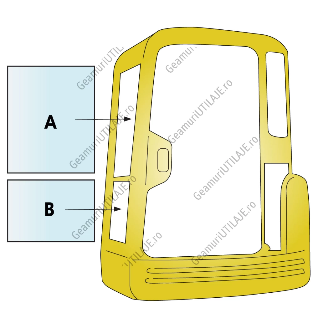 Geamuri cabina Yanmar  VIO 10- 55 MINI EXCAVATOR