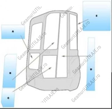Geamuri cabina Yanmar  VIO 45 - 55