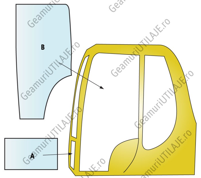 Geam utilaj / Parbriz utilaj Kobelco SK 250 - 480