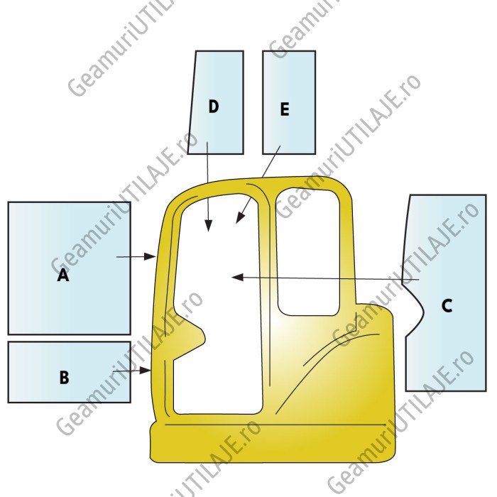 Geam utilaj/ Parbriz utilaj SMC  MX80 MINI EXCAVATOR