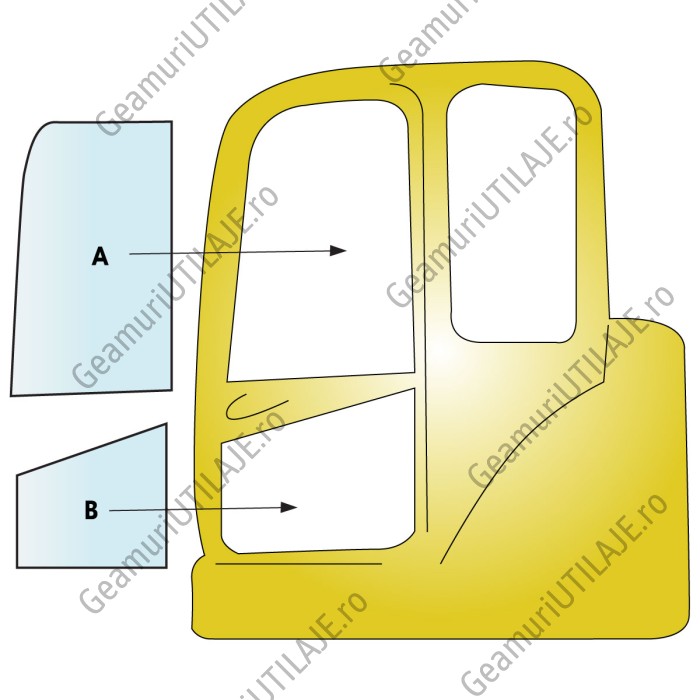Geam utilaj/ Parbriz utilaj  SMC MX15 - 2 MINI EXCAVATOR